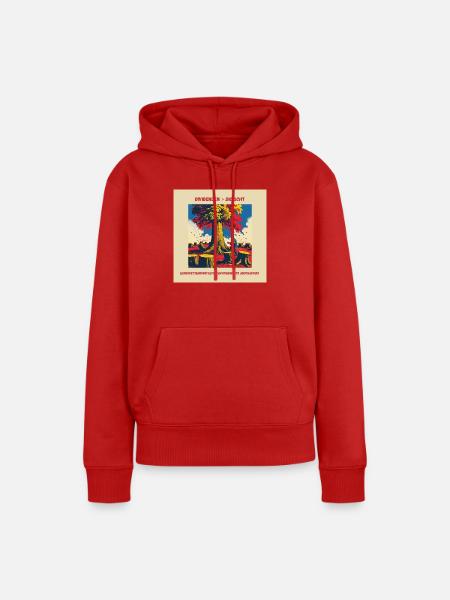DIVIDENDEN STATT DICKICHT - Frauen Premium Bio Hoodie - Rot