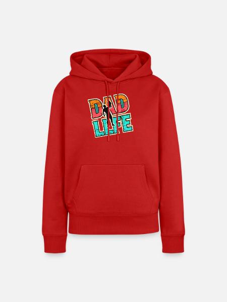 Papa Leben, Vaters Geschenk - Frauen Premium Bio Hoodie - Rot