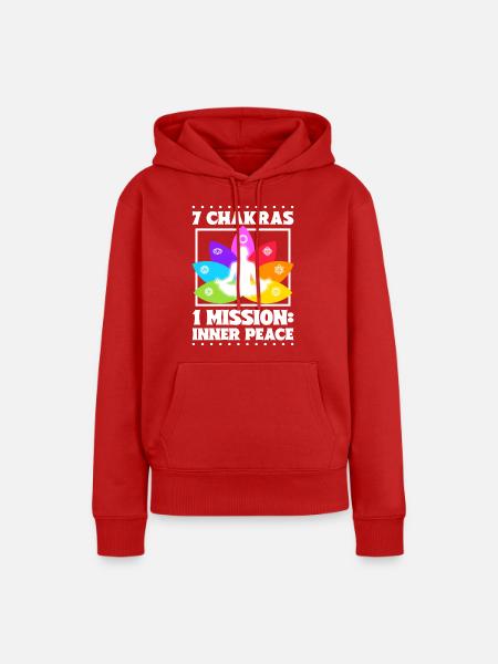 7 Chakren – Innerer Frieden - Frauen Premium Bio Hoodie - Rot