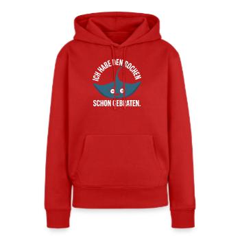Rochen Schon Gebraten Stachelrochen Manta Rochen - Frauen Premium Bio Hoodie - Rot - Vorne - Julia (174cm)