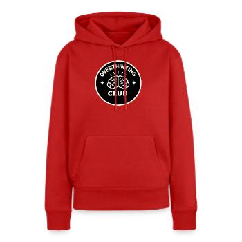 Club de réflexion excessive - Sweat à capuche Premium bio Femme - rouge - Devant - Julia (174cm)
