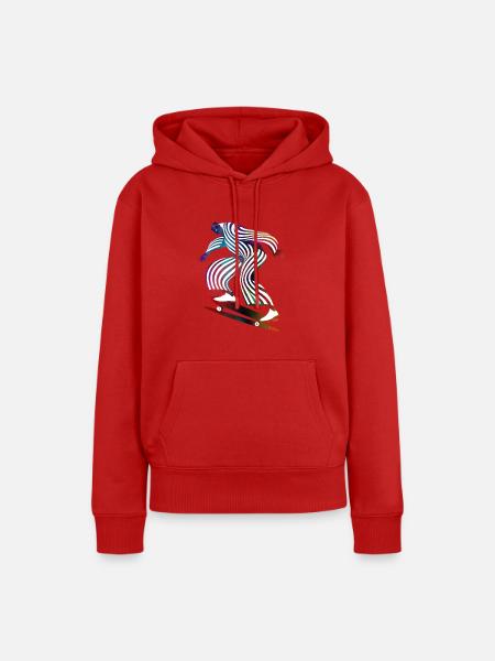 Skateboarder - Frauen Premium Bio Hoodie - Rot