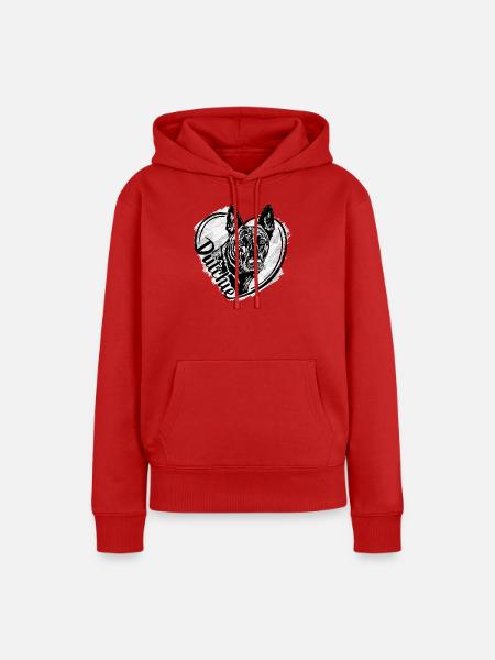 Dutch Shepherd – Dutchie - Frauen Premium Bio Hoodie - Rot