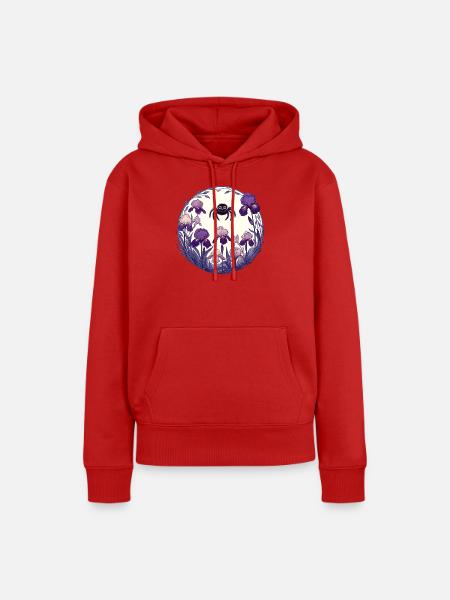 Iris-Garten-Spinnenkreis - Frauen Premium Bio Hoodie - Rot