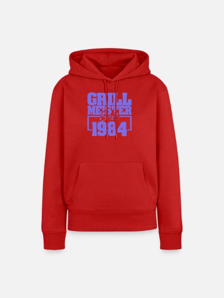Grillbesteck 1984 - Frauen Premium Bio Hoodie - Rot