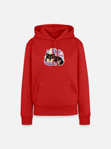 Nickerchenkönigin Finnische Lapphund - Frauen Premium Bio Hoodie - Rot