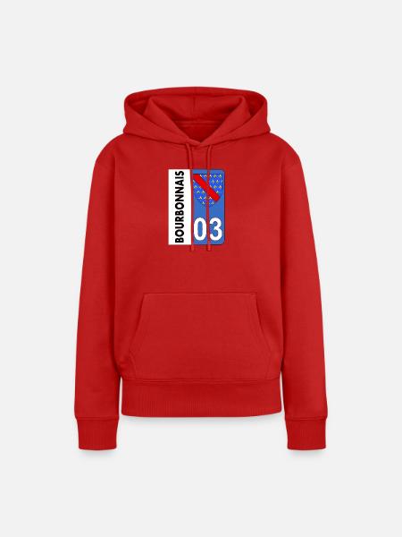 Bourbonnais - Frauen Premium Bio Hoodie - Rot