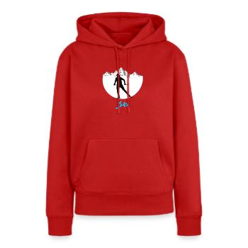 Langlauf - Frauen Premium Bio Hoodie - Rot - Vorne - Julia (174cm)
