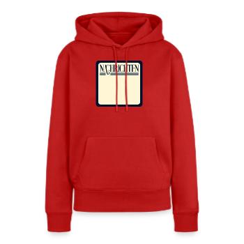 NACHRICHTEN SELBST GESTALTEN - Frauen Premium Bio Hoodie - Rot - Vorne - Julia (174cm)