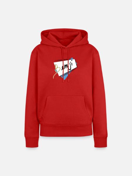 Benji - Frauen Premium Bio Hoodie - Rot