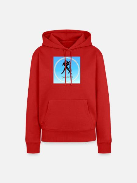 Wassermann - Frauen Premium Bio Hoodie - Rot