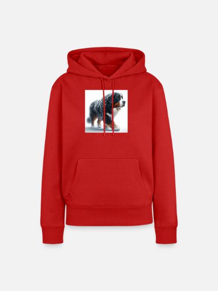 Berner Sennenhund - Frauen Premium Bio Hoodie - Rot