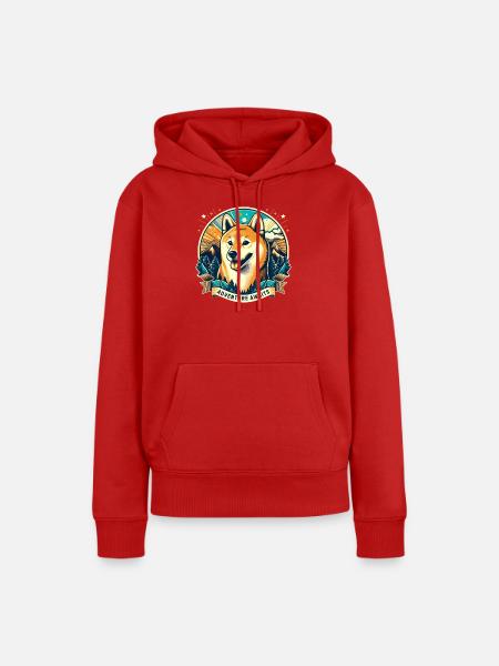 Shiba inu - Frauen Premium Bio Hoodie - Rot