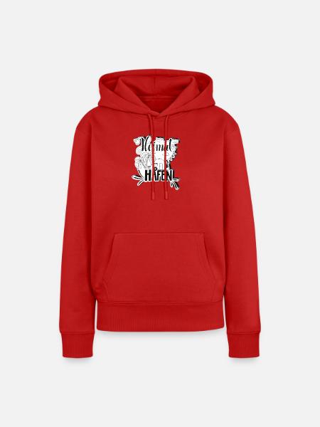 Camping Heimathafen - Frauen Premium Bio Hoodie - Rot