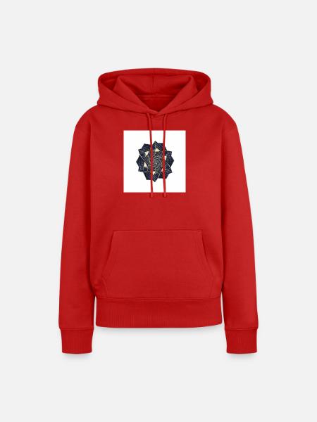 Marine der Goldenen Spiralrosetten - Frauen Premium Bio Hoodie - Rot