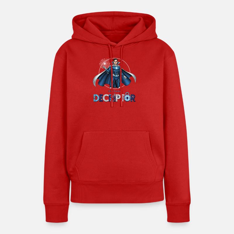 Hero Coder Decryptor - Women’s Premium Organic Hoodie - red