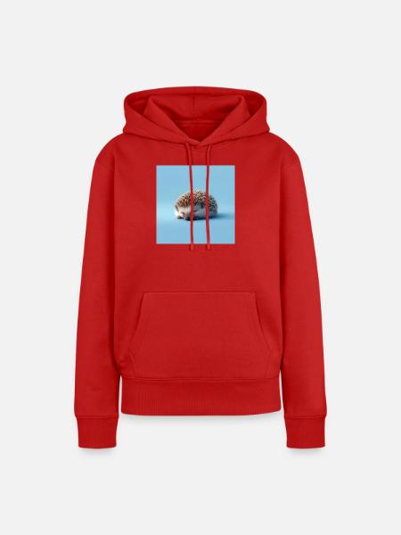 Blauer schlafender Igel - Frauen Premium Bio Hoodie - Rot