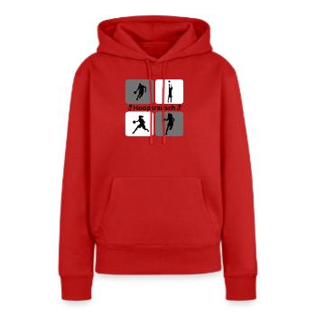 Basketball Silhouettes Dynamics - Women’s Premium Organic Hoodie - red - Front - Julia (174cm)