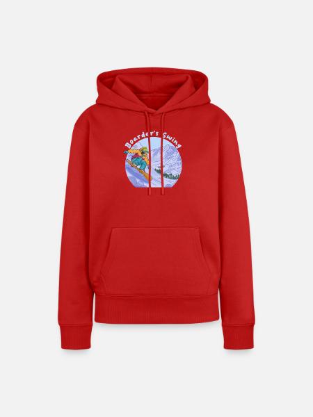 Boarder's Swing Snowboard Sport - Frauen Premium Bio Hoodie - Rot