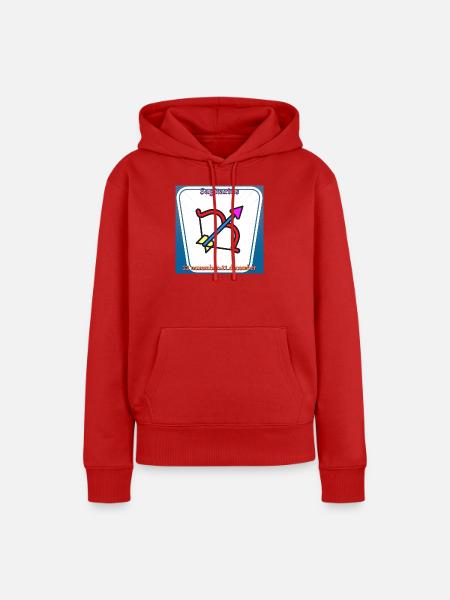 Schütze - Frauen Premium Bio Hoodie - Rot