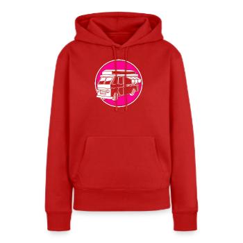 Camion de Snacks Food - Sweat à capuche Premium bio Femme - rouge - Devant - Julia (174cm)
