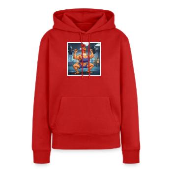 Collection de dessins animés GIDAGI Fitness - Sweat à capuche Premium bio Femme - rouge - Devant - Julia (174cm)