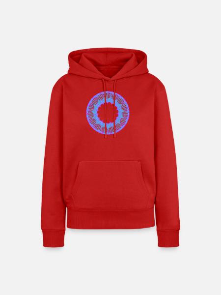 Türkisrosette - Frauen Premium Bio Hoodie - Rot