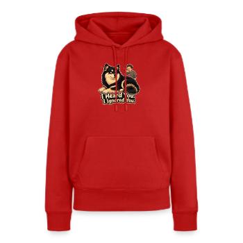Ich habe dich ignoriert, finnischer Lapphund - Frauen Premium Bio Hoodie - Rot - Vorne - Julia (174cm)
