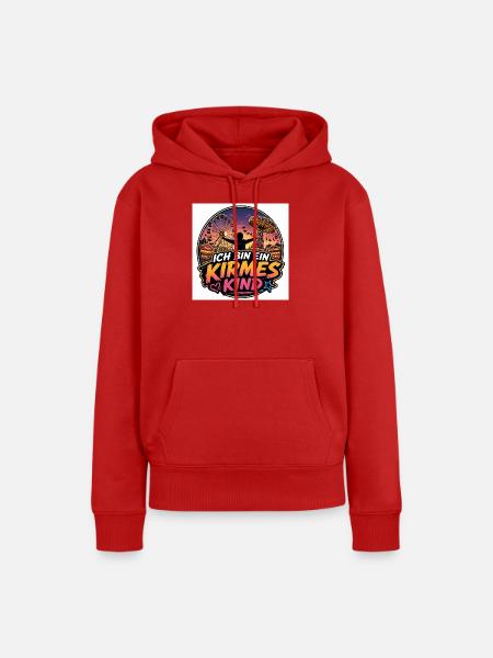 Ich bin ein Kirmes Kind - Frauen Premium Bio Hoodie - Rot