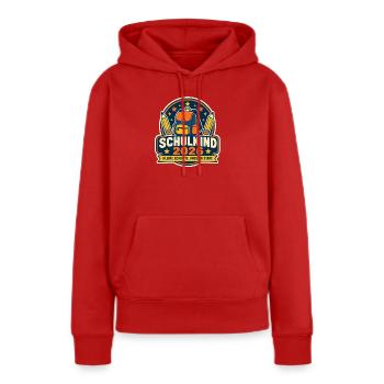 Schulkind 2026 Erster Schultag - Frauen Premium Bio Hoodie - Rot - Vorne - Julia (174cm)