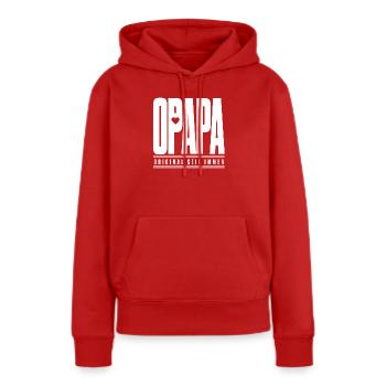 Opapa Original Seit Immer – Opa Familien Spruch - Frauen Premium Bio Hoodie - Rot - Vorne - Julia (174cm)