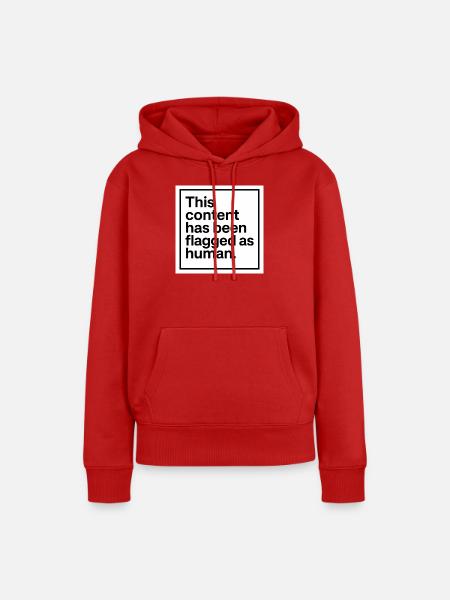 human - Frauen Premium Bio Hoodie - Rot