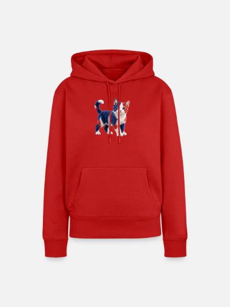 Australisches Kätzchen - Frauen Premium Bio Hoodie - Rot