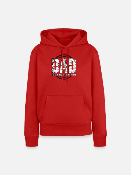 Dad The Man-Mythos Legende - Frauen Premium Bio Hoodie - Rot