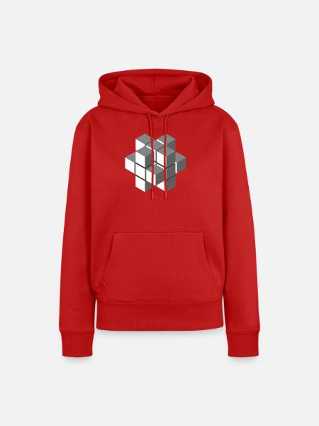 Iso-Kreuz 226 - Frauen Premium Bio Hoodie - Rot