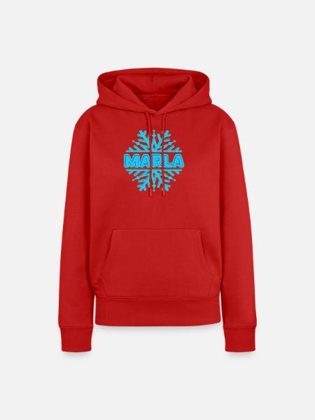 Vorname Marla - Frauen Premium Bio Hoodie - Rot