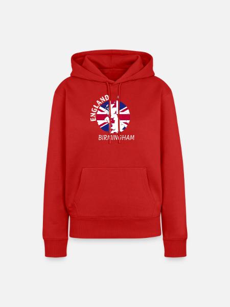 Birmingham - Frauen Premium Bio Hoodie - Rot