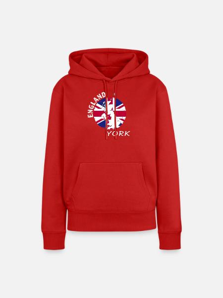 York - Frauen Premium Bio Hoodie - Rot