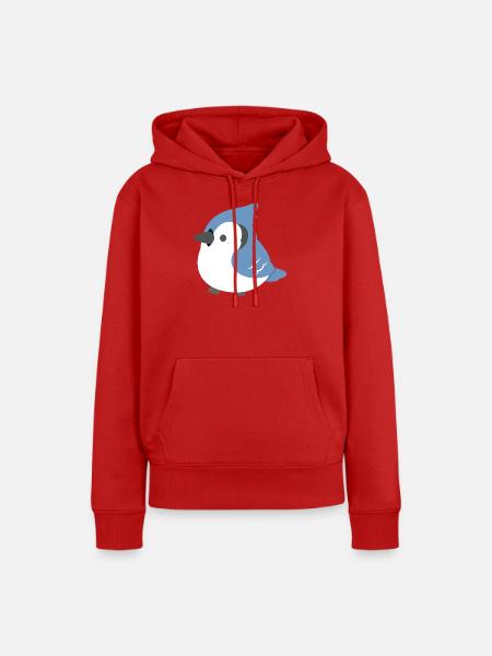 Blue Jay Chick Cartoon - Frauen Premium Bio Hoodie - Rot
