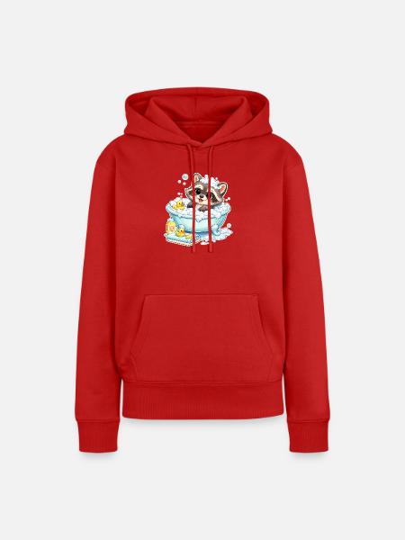 Baby_Oskar-_Badewanne - Frauen Premium Bio Hoodie - Rot