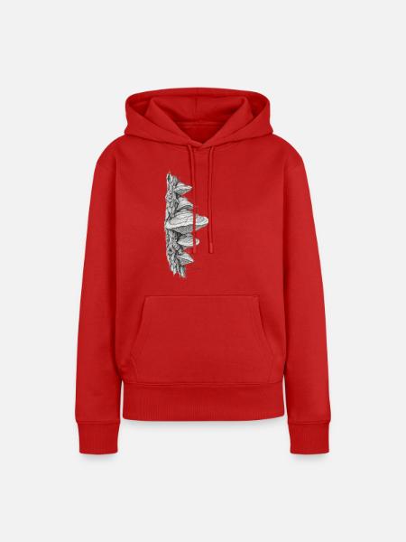Bracket Study Blueprint Abschlag - Frauen Premium Bio Hoodie - Rot