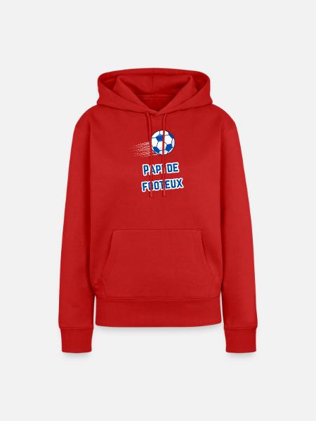 Opa Supporter Fußball T-Shirt - Frauen Premium Bio Hoodie - Rot
