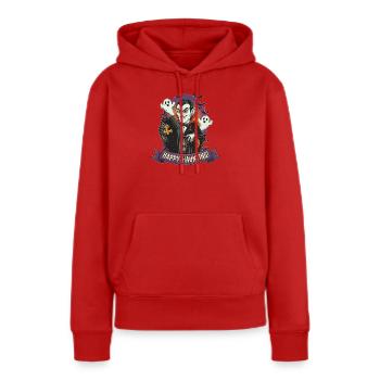 Vampire dans un cercueil pour Halloween - Sweat à capuche Premium bio Femme - rouge - Devant - Julia (174cm)