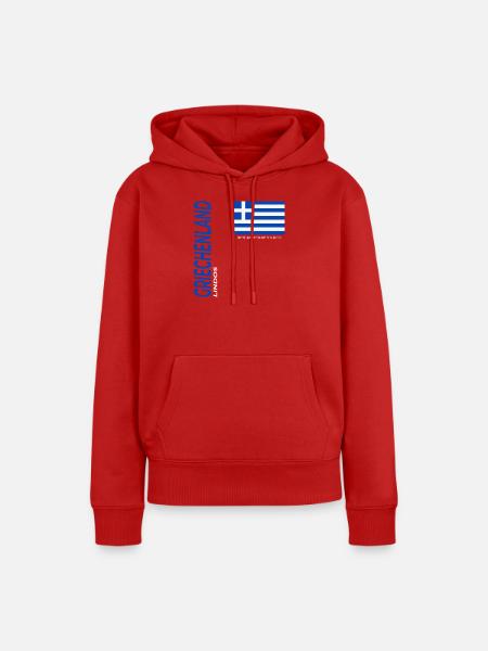 Lindos - Frauen Premium Bio Hoodie - Rot