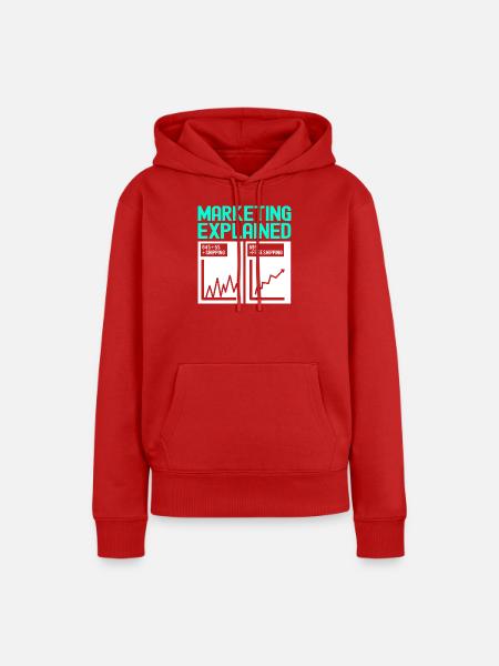 Marketing Manager - Frauen Premium Bio Hoodie - Rot
