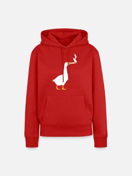 Joint Weed Gans - Frauen Premium Bio Hoodie - Rot