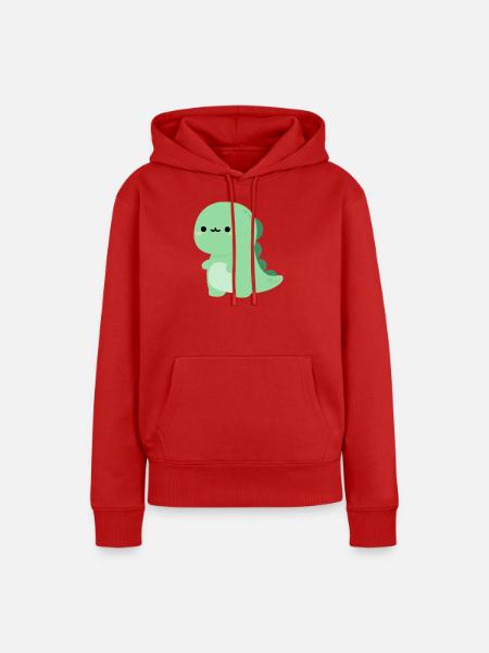 T-rex Rexy - Frauen Premium Bio Hoodie - Rot