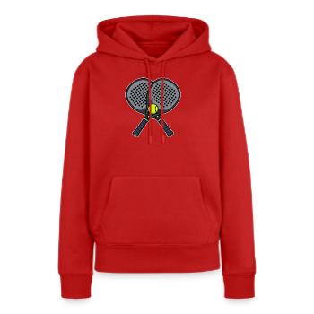 raquette de padel - Sweat à capuche Premium bio Femme - rouge - Devant - Julia (174cm)