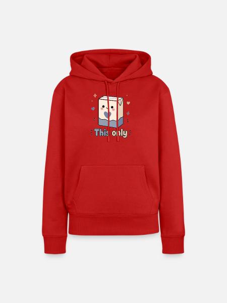 Partnerlook - 2 von 2 - Trinkpäckchen - Frauen Premium Bio Hoodie - Rot