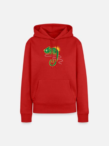 Chamäleon - Frauen Premium Bio Hoodie - Rot